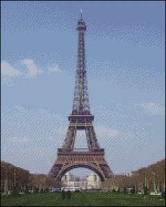 Eiffel Tower Cross Stitch Pattern SHIPS FREE  