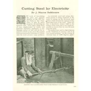  1907 Electric Arc Process Cutting Steel by Electricity 