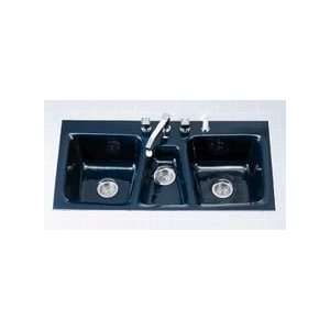  Kohler Tile InTriple Bowl Kitchen Sink   5 Hole K 5893 5 