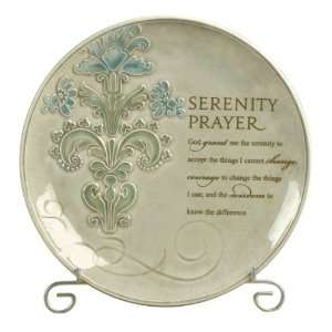   Life Inspired 8 1/2 Inch Serenity Prayer Round Accent Plate with Stand