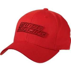  Moose Racing Stacked Hat   One size fits most/Red 