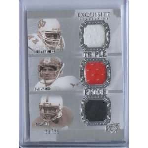 2010 UD Exquisite Collection Triple Patch Barry Sanders & Dan Marino 