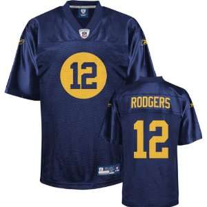 Aaron Rodgers Youth Jersey Reebok Navy Replica #12 Green Bay Packers 