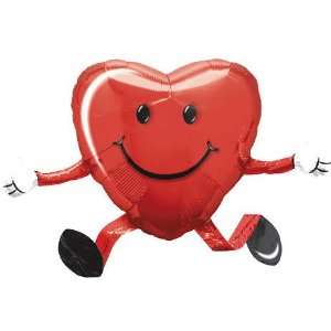  Red Smiling Heart Air Walker 19 Mylar Balloon Toys 