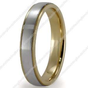  Two Tone Wedding Bands in 18K Gold 4.00mm Jewelry