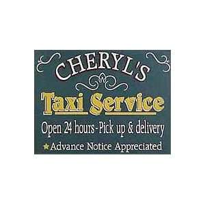  Personalized Taxi Service Wooden Sign
