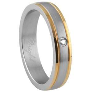  316L Stainless Steel Anodized in Gold Color   Size 5 