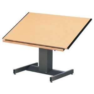  Mayline Futur Matic Adjustable Drafting Table, Black, 48 x 