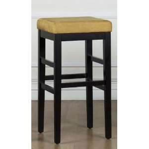  Sonata 26 Stationary Barstool/Yellow Micro Fiber w/Black 