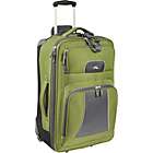 green rolling luggage   