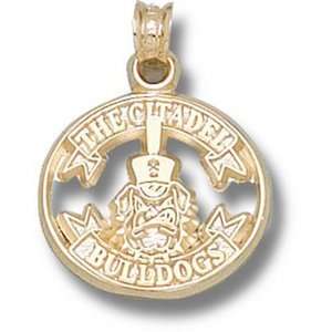    Citadel Bulldogs 5/8in 14k Ribbon Pendant/14kt yellow gold Jewelry