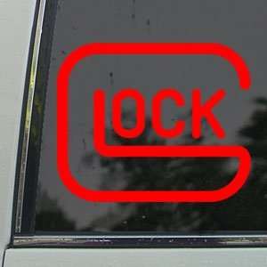  GLOCK FIREARMS HUNTING Red Decal Truck Window Red Sticker 