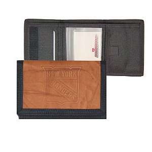  New York Rangers Leather/Nylon Embossed Tri Fold Wallet 