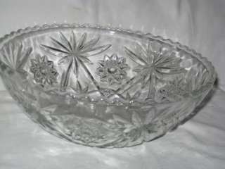 CLEAR GLASS LARGE FRUIT BOWL/DISH  