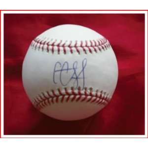 Signed C.C. Sabathia Baseball   CC Holo minor blem   Autographed 