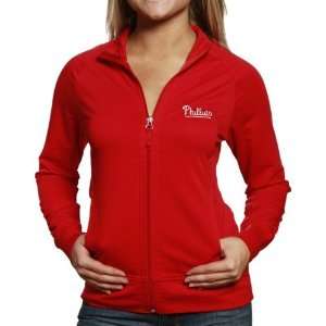  & Buck Philadelphia Phillies Ladies Red Impulse Zip Up Sweatshirt 