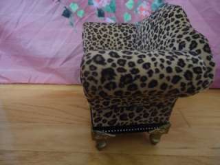 Cheetah Print Doll Settee /Sofa/Arm Chair~ For American Girl Dolls &16 