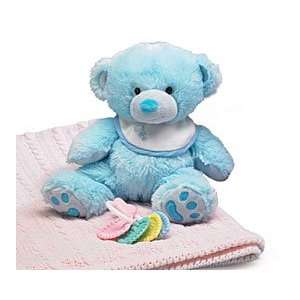  Soft Blue Cute Teddy Bear with Bib 8 Plush [Toy] Toys 