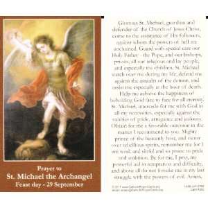    Saint Michael the Archangel Holy Prayer Card 