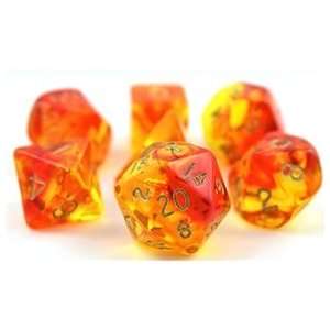   Set (Firefly Orange and Red) roleplaying game dice + bag Toys & Games