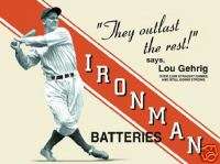 LOU GEHRIG New York Yankees Iron MLB vintage t shirt  