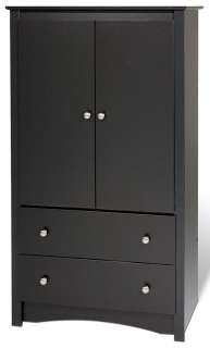 Bedroom Furniture Black 5 Drawer Storage Chest, Dresser  