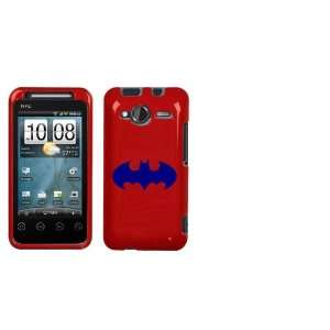  HTC A7373 EVO SHIFT BLUE BATMAN ON A RED HARD CASE COVER 