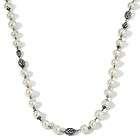 Joan Boyce Miles & Miles Simulated Pearl & Pave Bead 60 Necklace w 