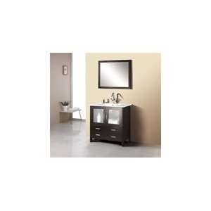 Felice Single Bathroom Vanity Cabinet 35 Inch with Mirror  