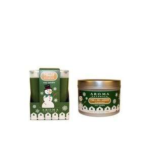   Aroma Naturals   Candle, Holiday Set, Evergreen, Glass & Tin Home