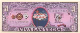 LAS VEGAS $21 Bill Novelty Nevada Casino Gamble Money  