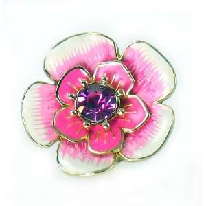 Betsey Johnson Jewelry Secret Garden Pink Flower Stretch Ring