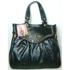 Betsey Johnson Large Leather Satchel Handbag