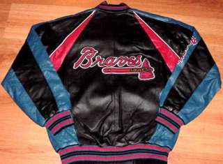 Atlanta Braves Leather Jacket Medium MLB Premium  