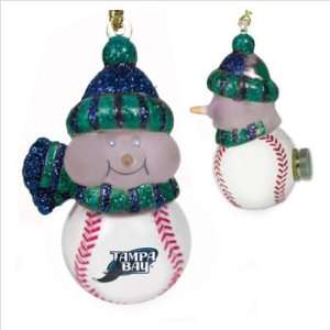  Tampa Bay Rays All Star Light Up Snowman Ornament (Set of 
