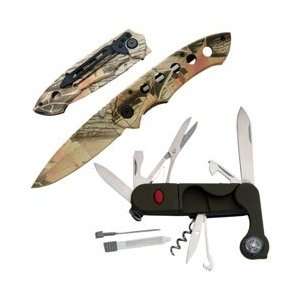 New Trademark Happy Camper Campers Kit Knife Set Camouflage Handle And 