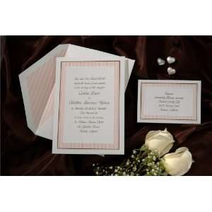  Pink and Stripes Wedding Invitations Health & Personal 
