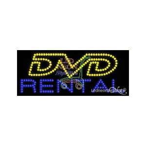 DVD Rental LED Sign 11 inch tall x 27 inch wide x 3.5 inch deep 