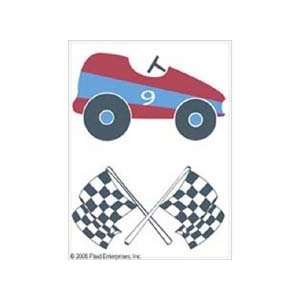  Jeaneology Kids Embroidered Iron ons 1/pkg race Car Arts 