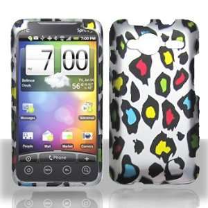  HTC EVO Shift 4G Rubberized Design Colorful Leopard Case 