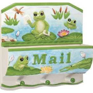  Frog Ceramic Mail Holder & KEY Hooks