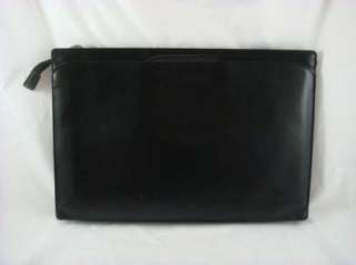 Vintage Hazel Americas Case Maker Black Leather Portfolio File 