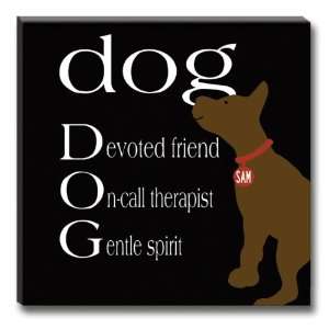  DOG On Call Therapist Personalized Gallery wrapped Canvas 