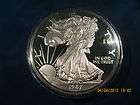 1987 1 POUND TROY PROOF SILVER EAGLE12 TROY OUNCES 3 1/2 INCHES IN 