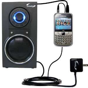   Speaker with Dual charger also charges the Samsung Chat 335