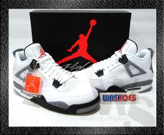 2012 Nike Air Jordan 4 IV Retro White Black Grey Cement US 8~12 Noir 8 