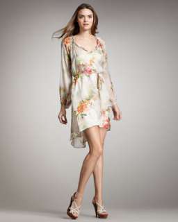 Silk Floral Print Dress  