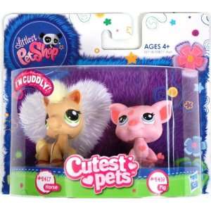  Littlest Pet Shop Cutest Pets Figures Soft Horse Pig Toys 