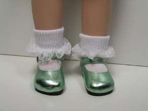 MINT GREEN Metallic Doll Shoes For Tonner Magic Attic♥  