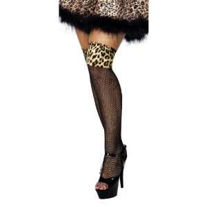  Smiffys Stockings Thigh High Fishnet Leopard Toys & Games
